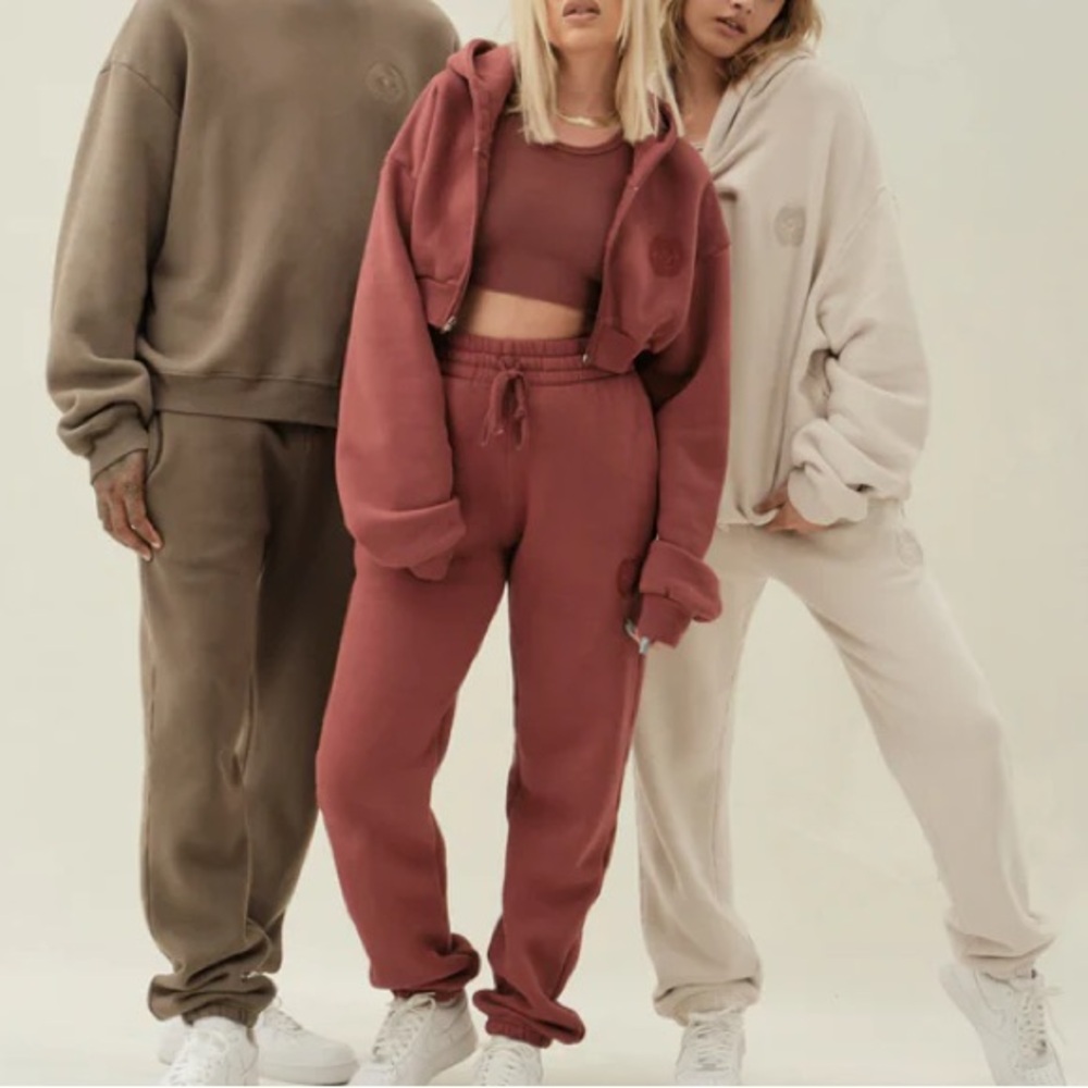Local Love Club vitals zip up and pants in brick